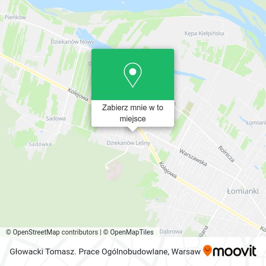 Mapa Głowacki Tomasz. Prace Ogólnobudowlane