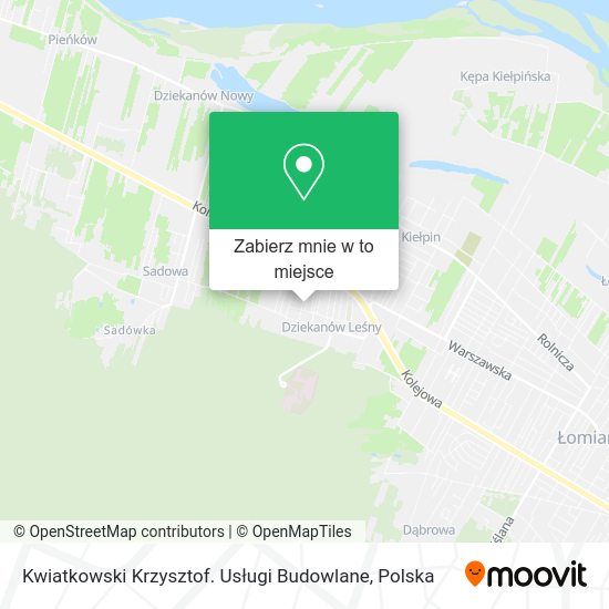 Mapa Kwiatkowski Krzysztof. Usługi Budowlane