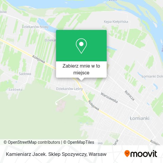 Mapa Kamieniarz Jacek. Sklep Spozywczy