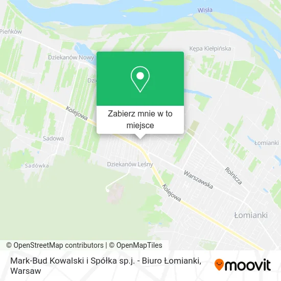 Mapa Mark-Bud Kowalski i Spółka sp.j. - Biuro Łomianki