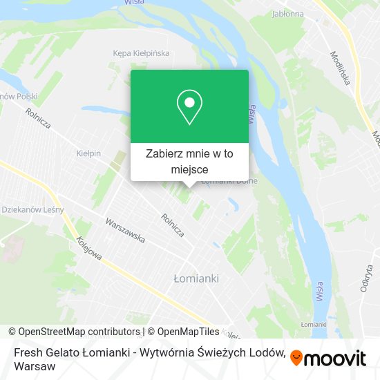 Mapa Fresh Gelato Łomianki - Wytwórnia Świeżych Lodów