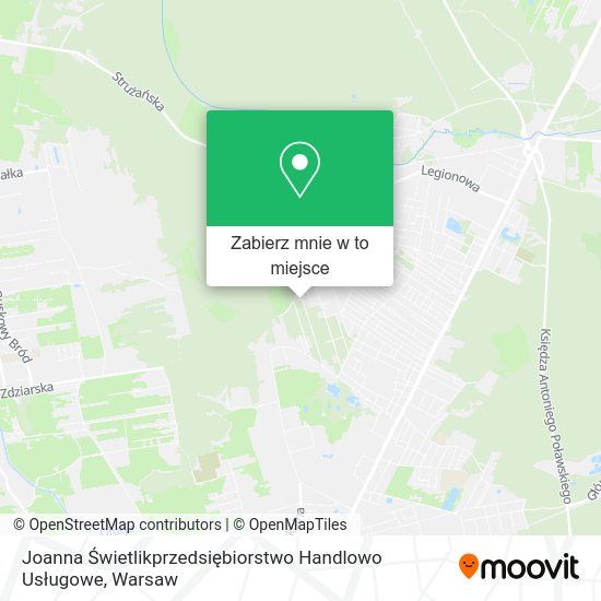 Mapa Joanna Świetlikprzedsiębiorstwo Handlowo Usługowe