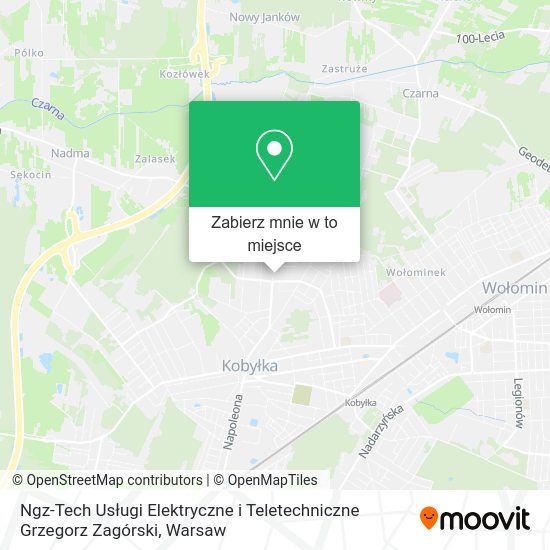 Mapa Ngz-Tech Usługi Elektryczne i Teletechniczne Grzegorz Zagórski