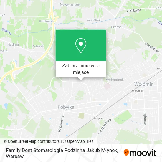 Mapa Family Dent Stomatologia Rodzinna Jakub Młynek