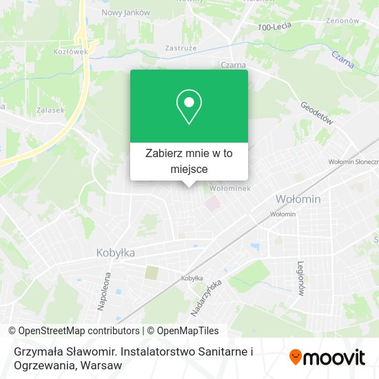 Mapa Grzymała Sławomir. Instalatorstwo Sanitarne i Ogrzewania