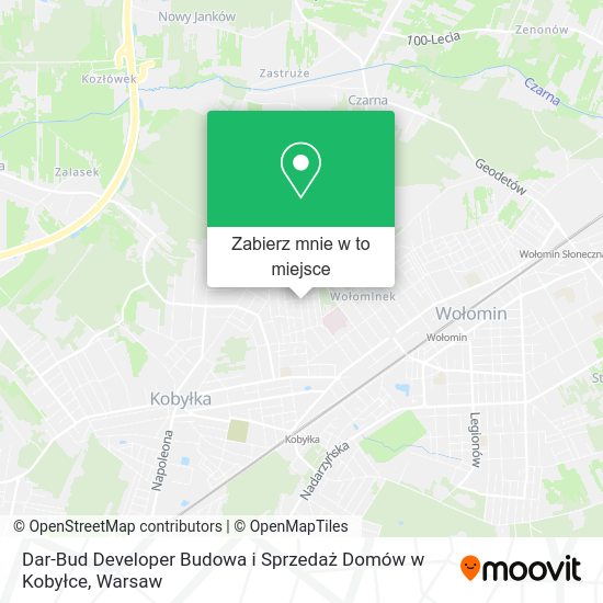 Mapa Dar-Bud Developer Budowa i Sprzedaż Domów w Kobyłce