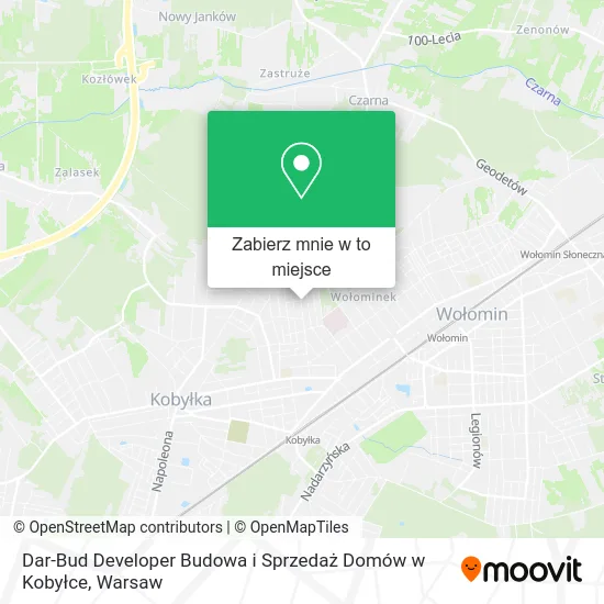 Mapa Dar-Bud Developer Budowa i Sprzedaż Domów w Kobyłce