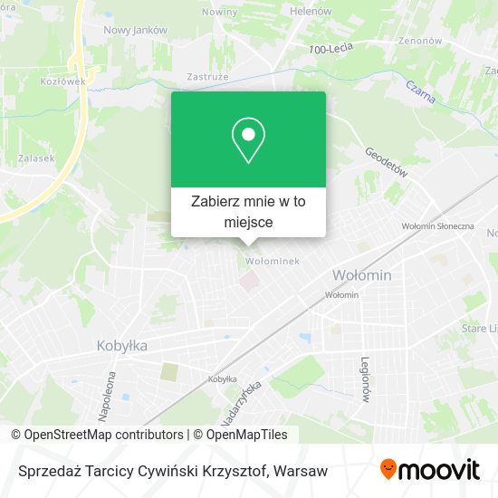 Mapa Sprzedaż Tarcicy Cywiński Krzysztof