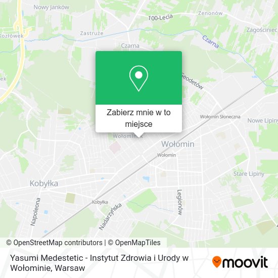 Mapa Yasumi Medestetic - Instytut Zdrowia i Urody w Wołominie