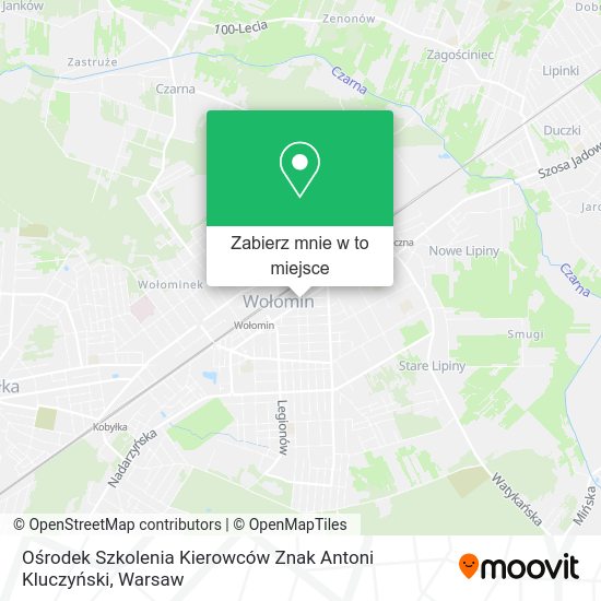 Mapa Ośrodek Szkolenia Kierowców Znak Antoni Kluczyński