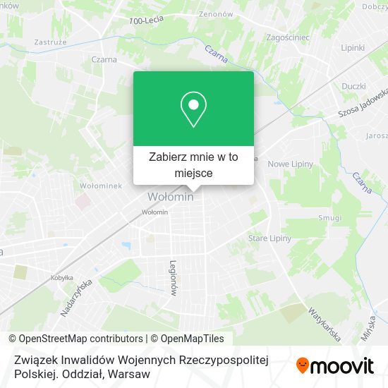 Mapa Związek Inwalidów Wojennych Rzeczypospolitej Polskiej. Oddział