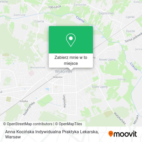 Mapa Anna Kocińska Indywidualna Praktyka Lekarska