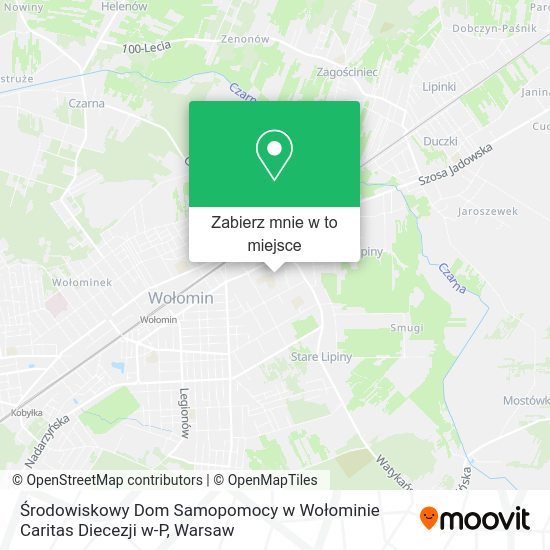 Mapa Środowiskowy Dom Samopomocy w Wołominie Caritas Diecezji w-P