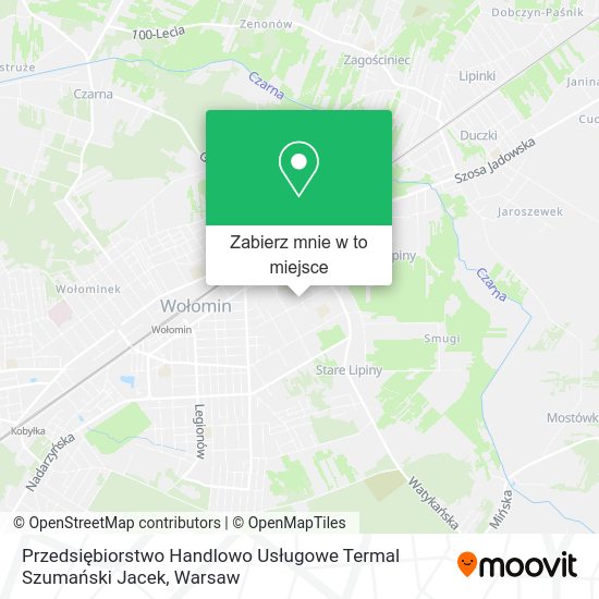 Mapa Przedsiębiorstwo Handlowo Usługowe Termal Szumański Jacek