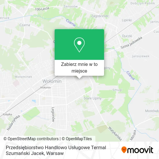 Mapa Przedsiębiorstwo Handlowo Usługowe Termal Szumański Jacek