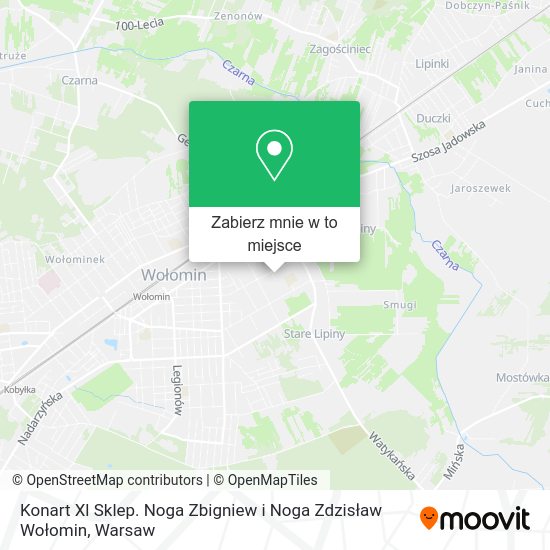 Mapa Konart Xl Sklep. Noga Zbigniew i Noga Zdzisław Wołomin