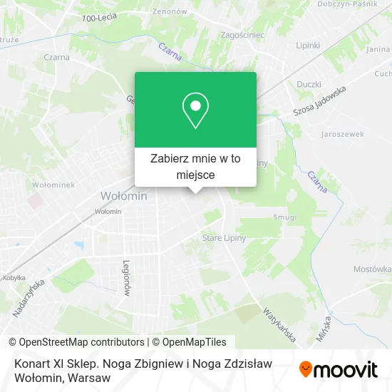 Mapa Konart Xl Sklep. Noga Zbigniew i Noga Zdzisław Wołomin