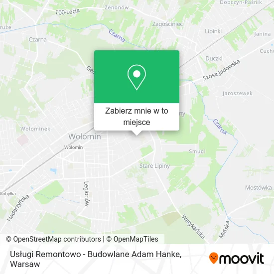 Mapa Usługi Remontowo - Budowlane Adam Hanke
