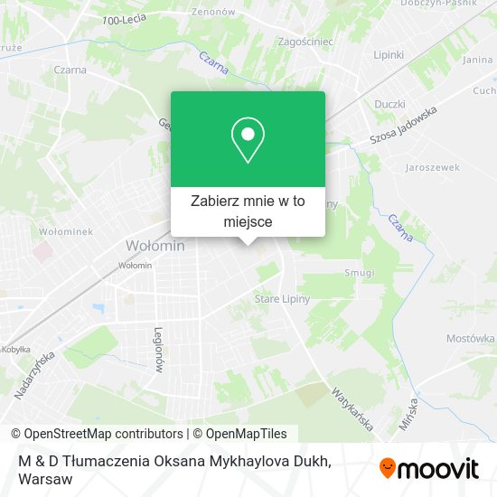 Mapa M & D Tłumaczenia Oksana Mykhaylova Dukh