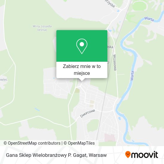 Mapa Gana Sklep Wielobranżowy P. Gagat