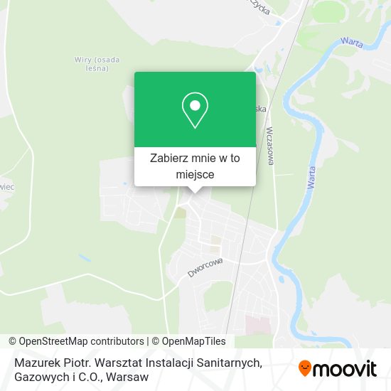 Mapa Mazurek Piotr. Warsztat Instalacji Sanitarnych, Gazowych i C.O.