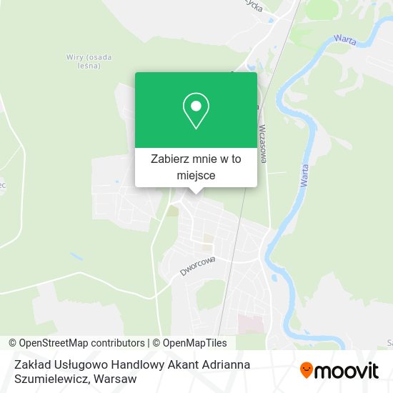 Mapa Zakład Usługowo Handlowy Akant Adrianna Szumielewicz