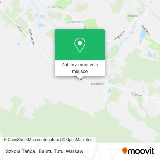 Mapa Szkoła Tańca i Baletu Tutu