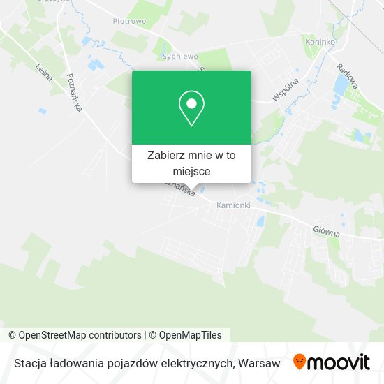 Mapa Stacja ładowania pojazdów elektrycznych