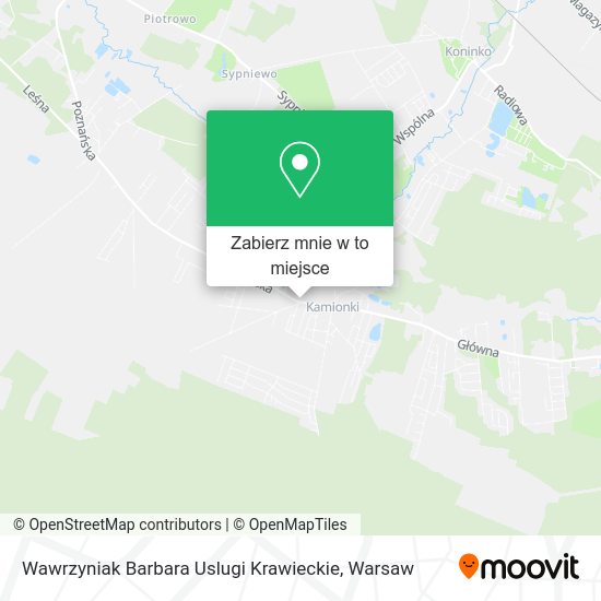 Mapa Wawrzyniak Barbara Uslugi Krawieckie