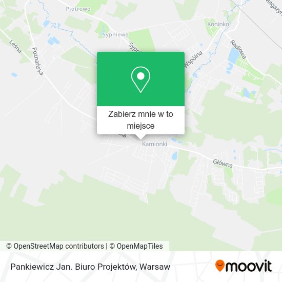 Mapa Pankiewicz Jan. Biuro Projektów