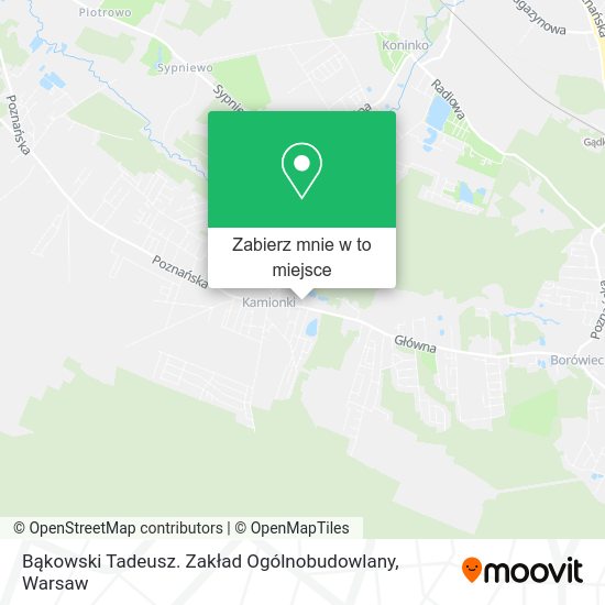 Mapa Bąkowski Tadeusz. Zakład Ogólnobudowlany