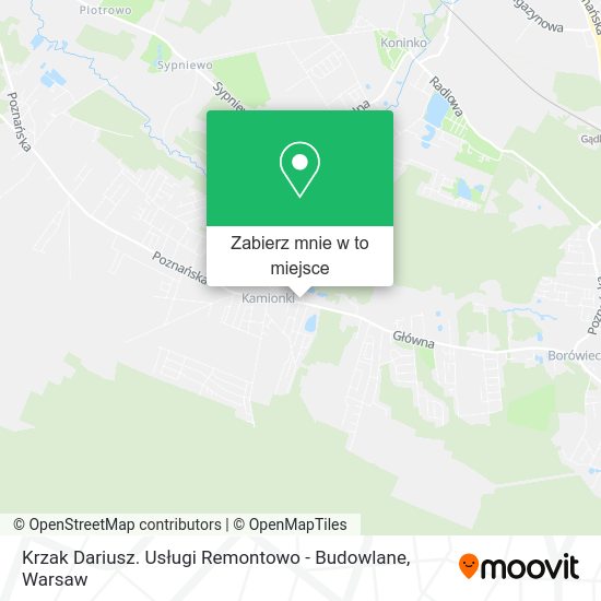 Mapa Krzak Dariusz. Usługi Remontowo - Budowlane