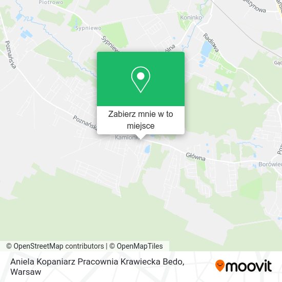 Mapa Aniela Kopaniarz Pracownia Krawiecka Bedo