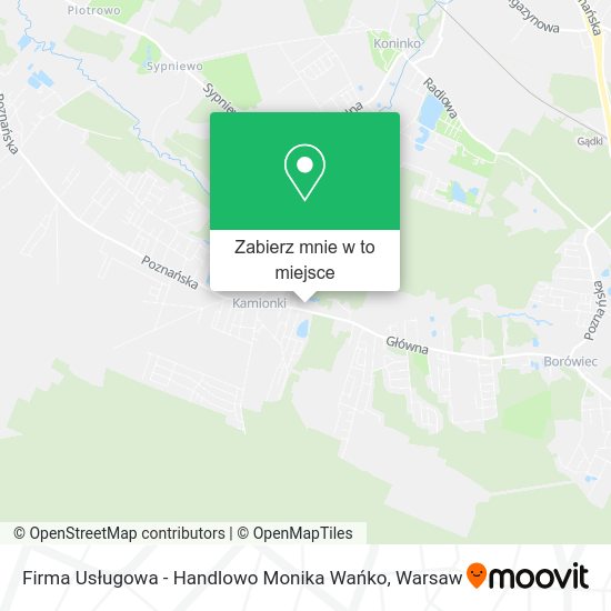 Mapa Firma Usługowa - Handlowo Monika Wańko