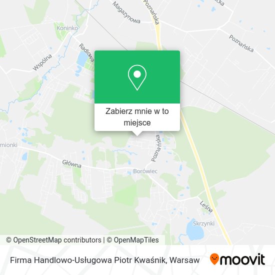 Mapa Firma Handlowo-Usługowa Piotr Kwaśnik