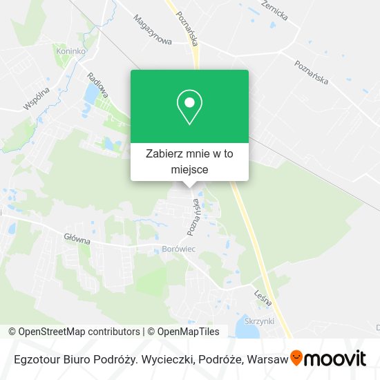 Mapa Egzotour Biuro Podróży. Wycieczki, Podróże