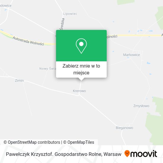 Mapa Pawełczyk Krzysztof. Gospodarstwo Rolne