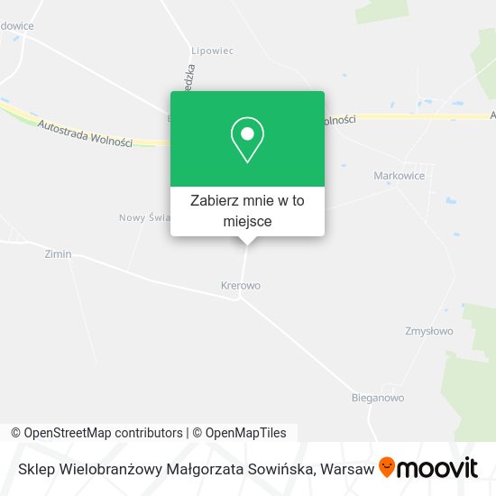 Mapa Sklep Wielobranżowy Małgorzata Sowińska