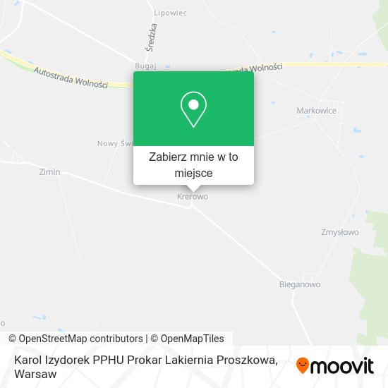 Mapa Karol Izydorek PPHU Prokar Lakiernia Proszkowa