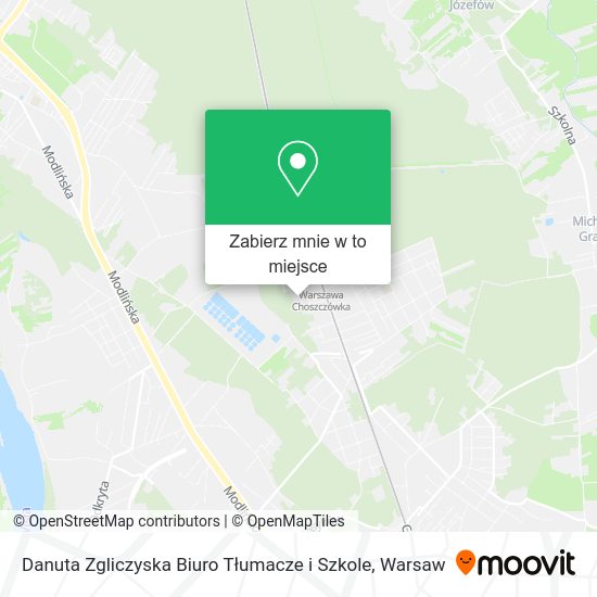 Mapa Danuta Zgliczyska Biuro Tłumacze i Szkole