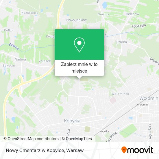 Mapa Nowy Cmentarz w Kobyłce