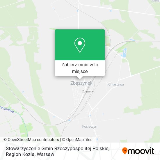 Mapa Stowarzyszenie Gmin Rzeczypospolitej Polskiej Region Kozła