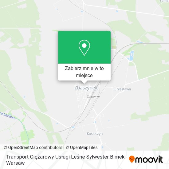 Mapa Transport Ciężarowy Usługi Leśne Sylwester Bimek