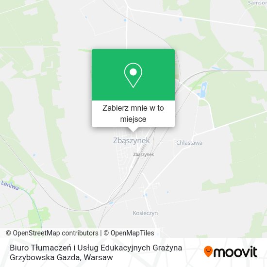 Mapa Biuro Tłumaczeń i Usług Edukacyjnych Grażyna Grzybowska Gazda