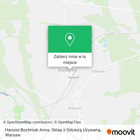 Mapa Hanysz-Bochniak Anna. Sklep z Odzieżą Używaną