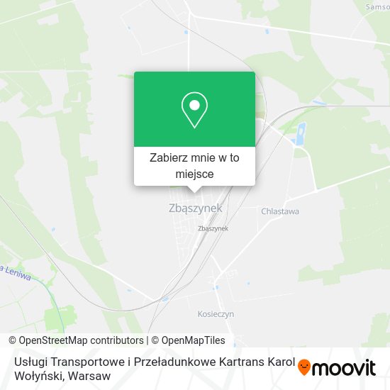 Mapa Usługi Transportowe i Przeładunkowe Kartrans Karol Wołyński