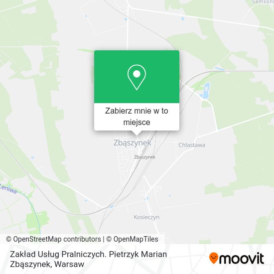 Mapa Zakład Usług Pralniczych. Pietrzyk Marian Zbąszynek