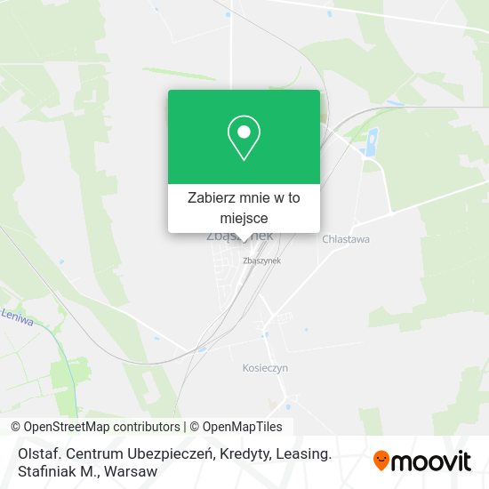 Mapa Olstaf. Centrum Ubezpieczeń, Kredyty, Leasing. Stafiniak M.