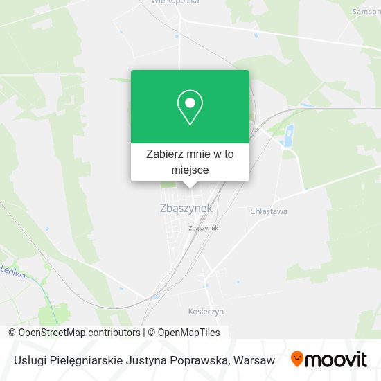 Mapa Usługi Pielęgniarskie Justyna Poprawska