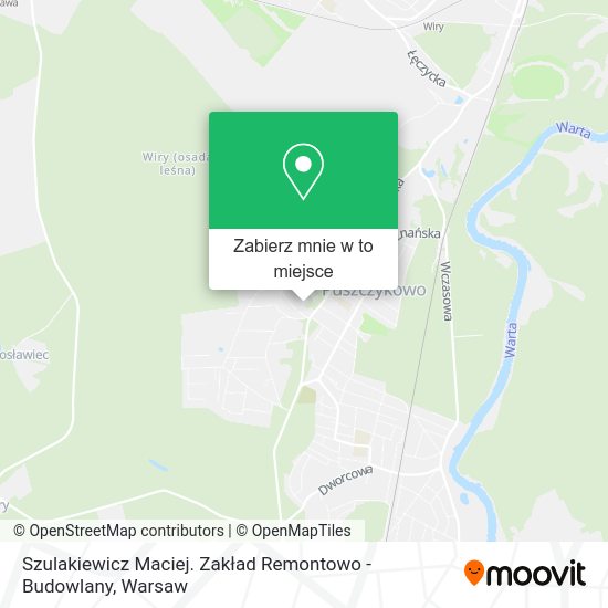 Mapa Szulakiewicz Maciej. Zakład Remontowo - Budowlany